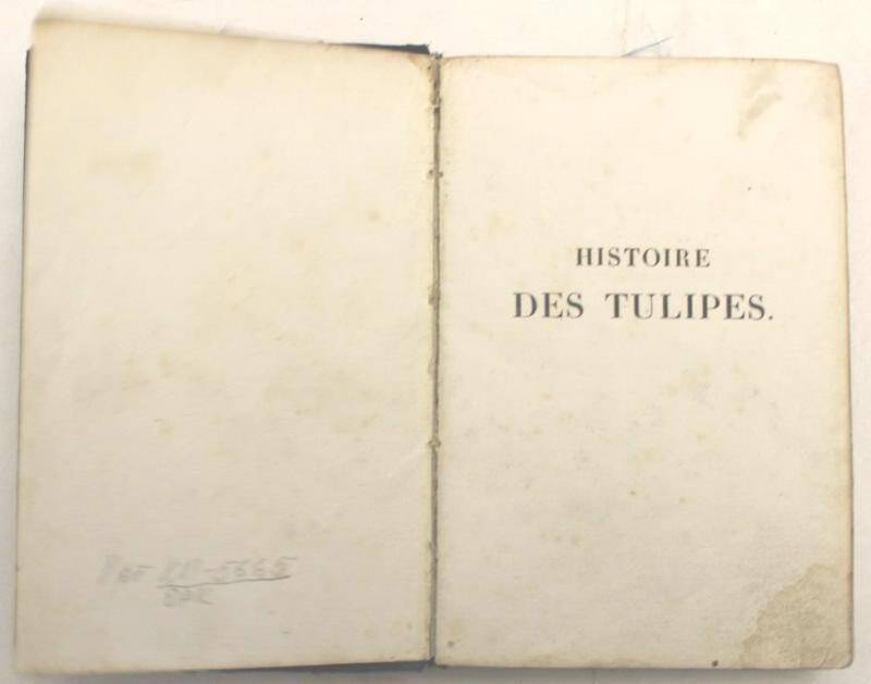 Старопечатная книга. История тюльпанов Чарльза Мало... Париж, [1821].