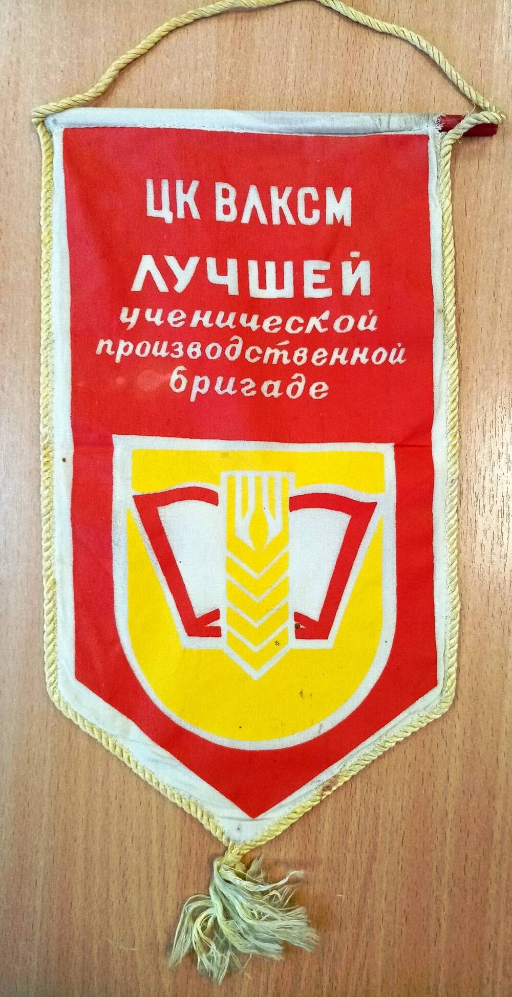 Вымпел  ЦК ВЛКСМ Лучшей ученической производственной бригаде