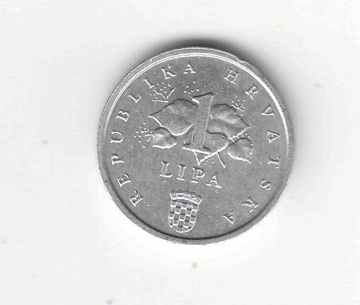 Монета 1 липа. Хорватия. 1994 г.
