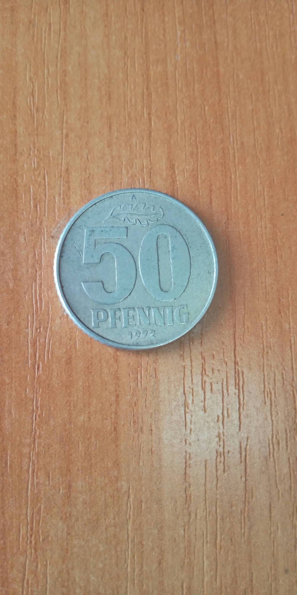Монета 50 PFENNIG 1972 г