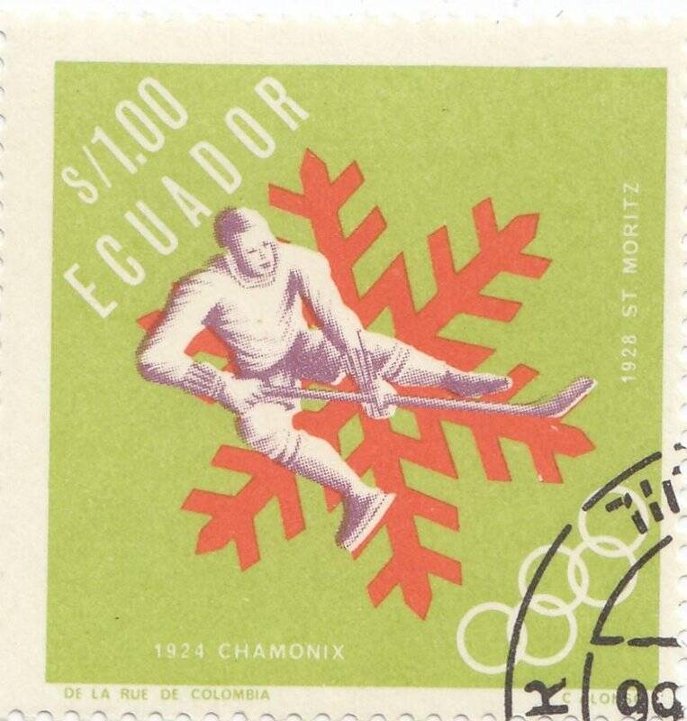 Марка › 1928 St Moritz - Ice Hockey