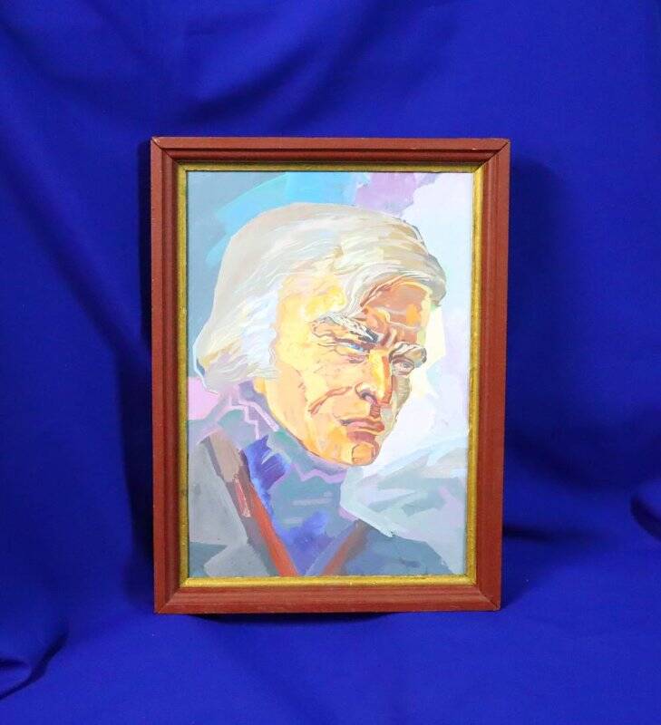Картина «Портрет художника Скороходова», из Коллекции картин (живопись, графика, рисунок) художника г. Чистополя Самойлова П.Е. 1980-90-е гг.
