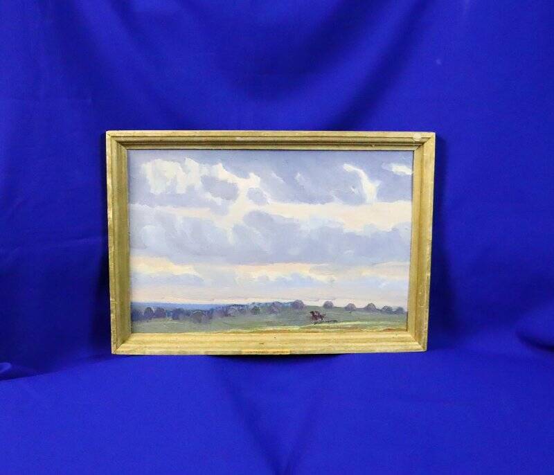 Картина «Облачный день», из Коллекции картин (живопись, графика, рисунок) художника г. Чистополя Самойлова П.Е. 1980-90-е гг.