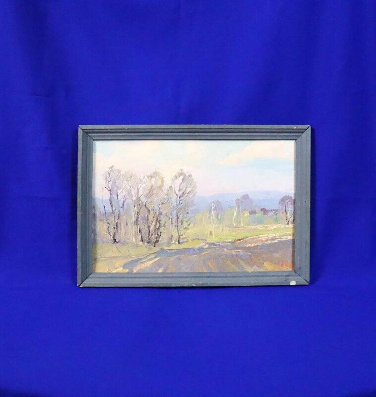 Картина «Ветреный день», из Коллекции картин (живопись, графика, рисунок) художника г. Чистополя Самойлова П.Е. 1980-90-е гг.