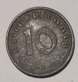 Монета 10 (десять) рейхпфенниг