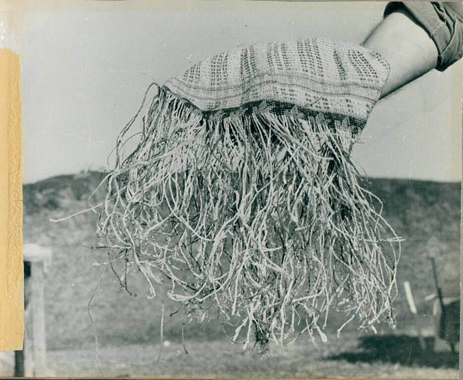 Фотография черно-белая  № 9 из фотоальбома «Плетение сумок у коряков»