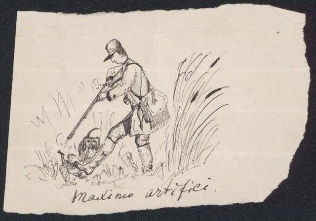 Рисунок, изображающий охотника; адресован С.А. Бутурлину.