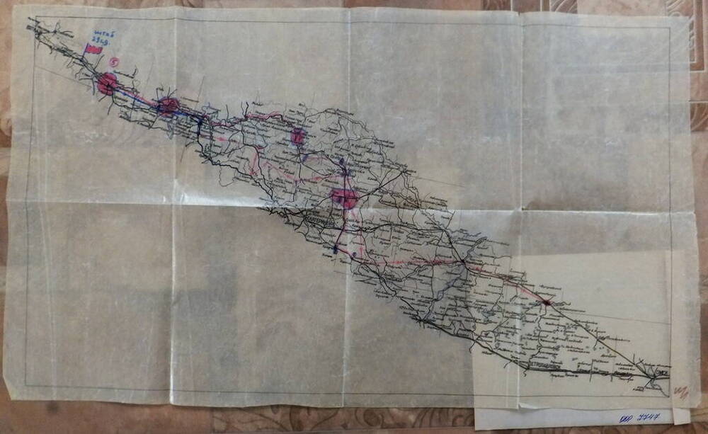 Карта Красных Орлов (оригинал), 1920-е годы.