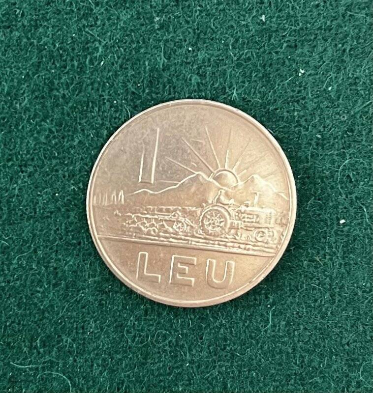 Монета 1 leu.