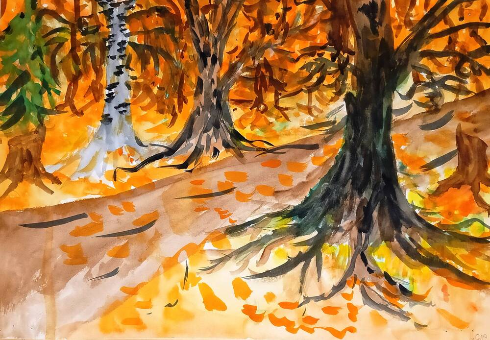 Рисунок Осень в лесу