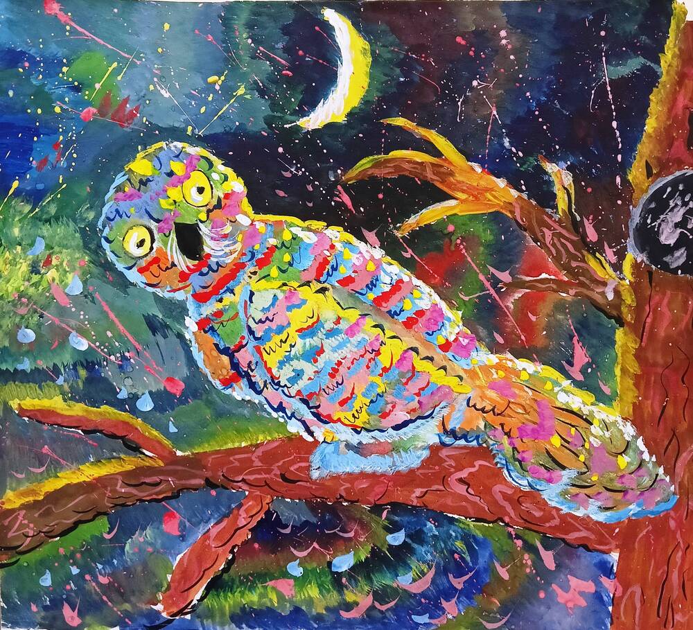 Рисунок Ночная птица