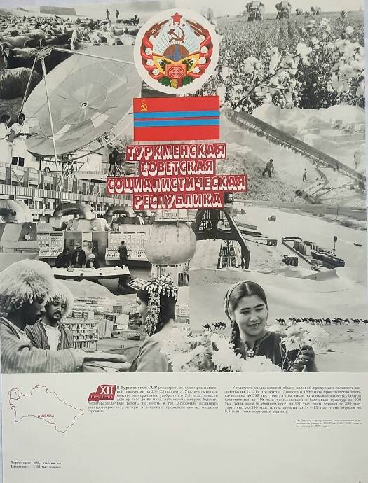 Плакат № 15 «Союз нерушимый республик свободных»  Туркменская Советская Социалистическая Республика