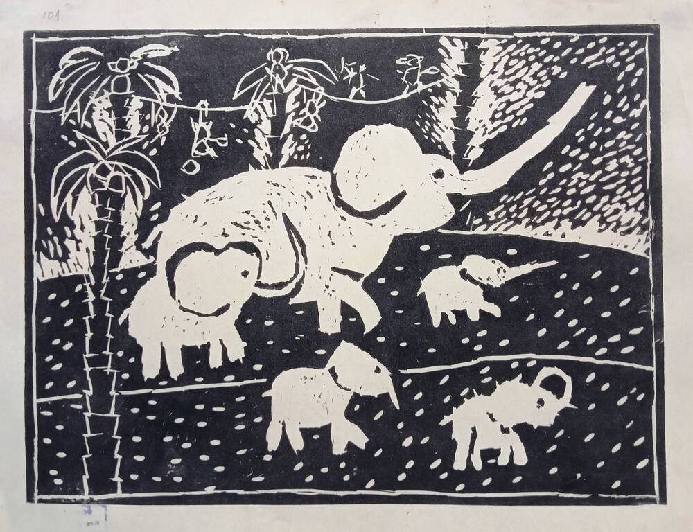 Рисунок Слоны