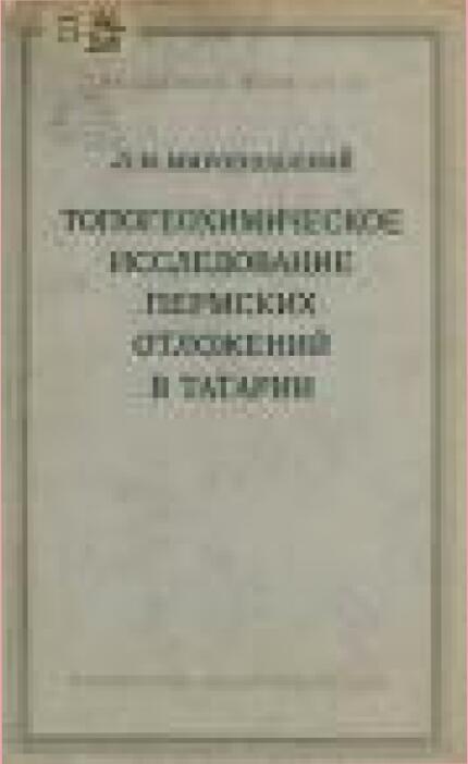 Топогеохимическое исследование пермских отложений в Татарии [Текст]