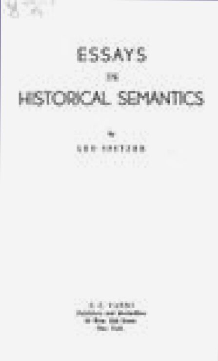 Essays in historical semantics