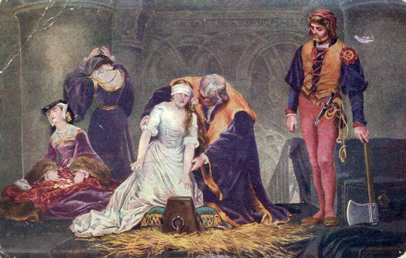 Почтовая карточка. Execution of Lady Jane Grey.