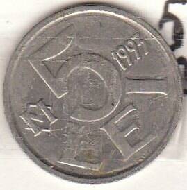 Монета  5 LEI 1993 г Молдова.