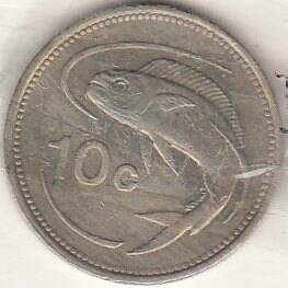 Монета  10 с 1991 г. Мальта.