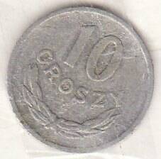 Монета  10 CROSZY 1969 г.