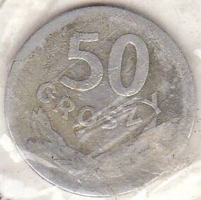 Монета  50 CROSZY 1949 г.