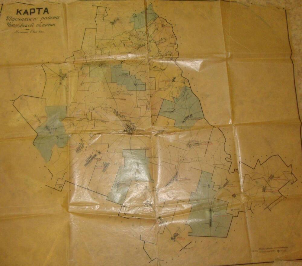 Карта Шарлыкского района Чкаловской области.