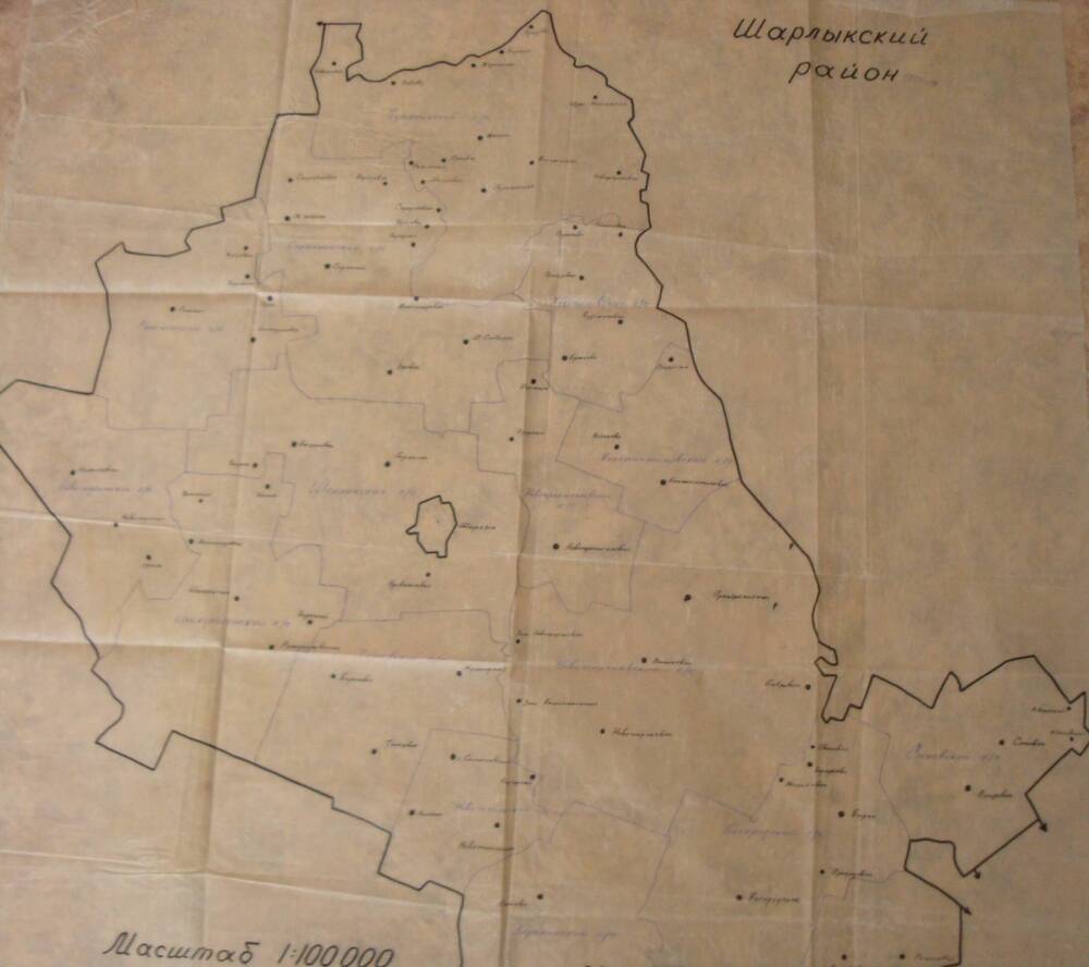 Карта Шарлыкского района.