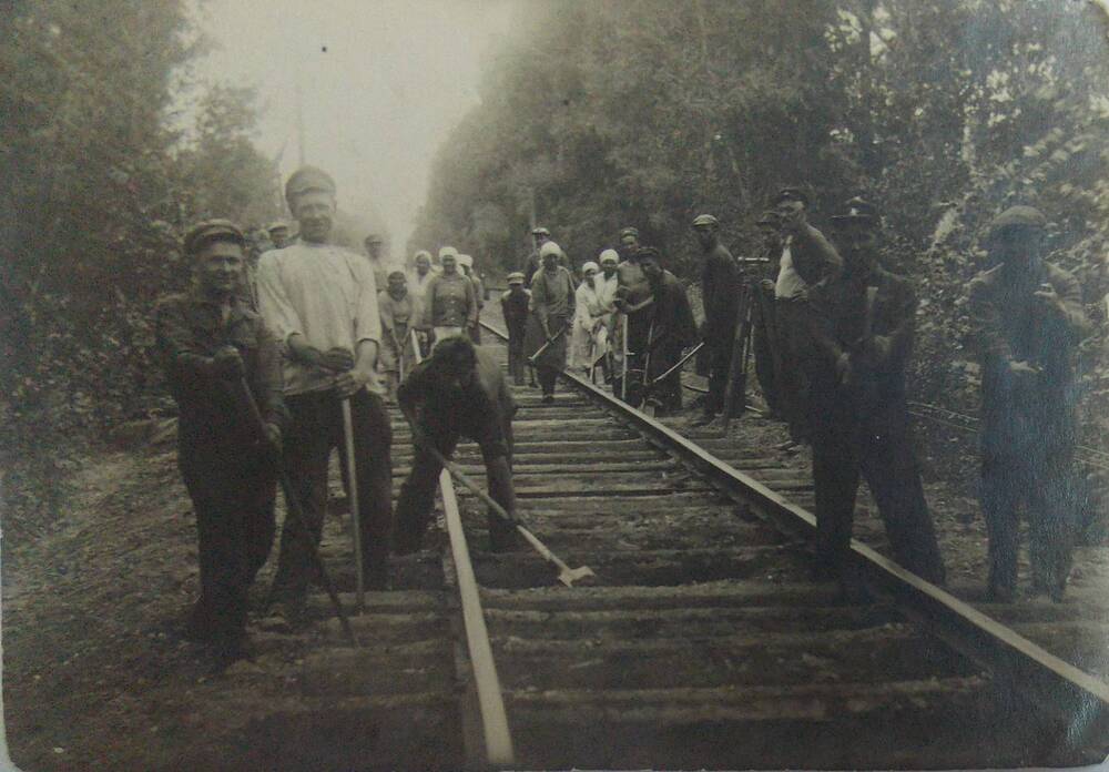 Фотография строительства железной дороги