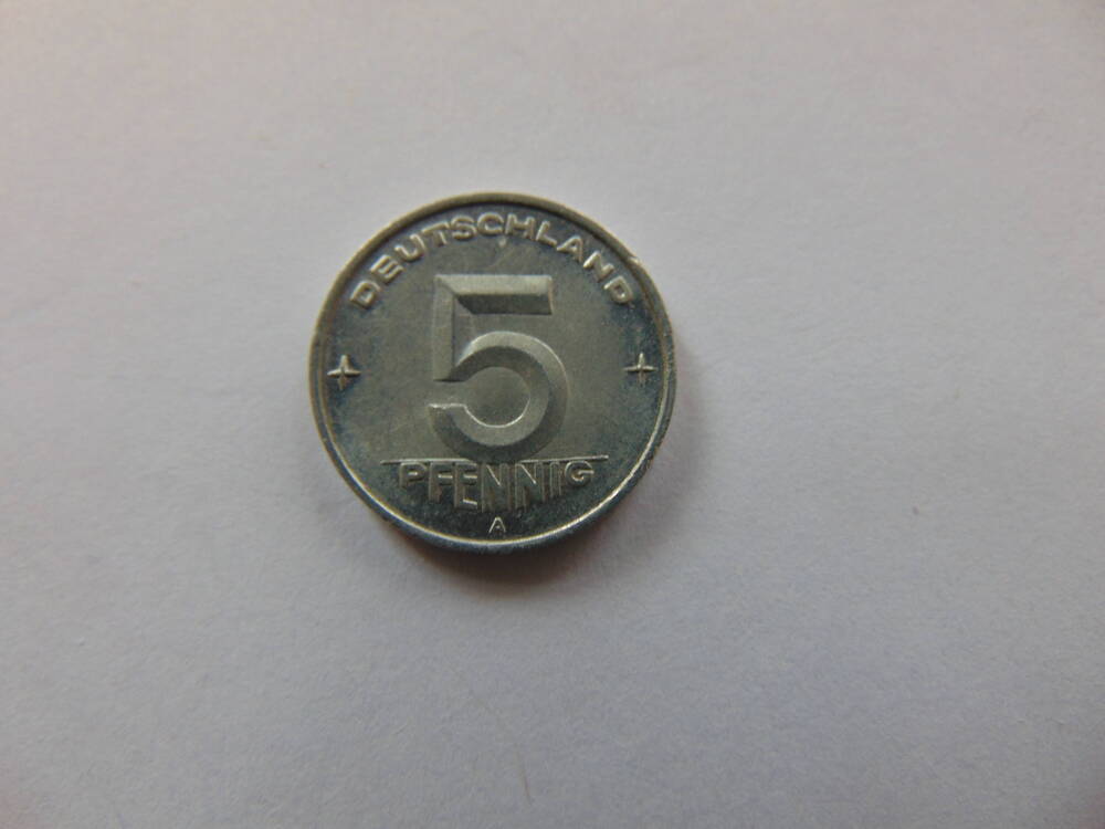 Монета 5 pfennig 1950