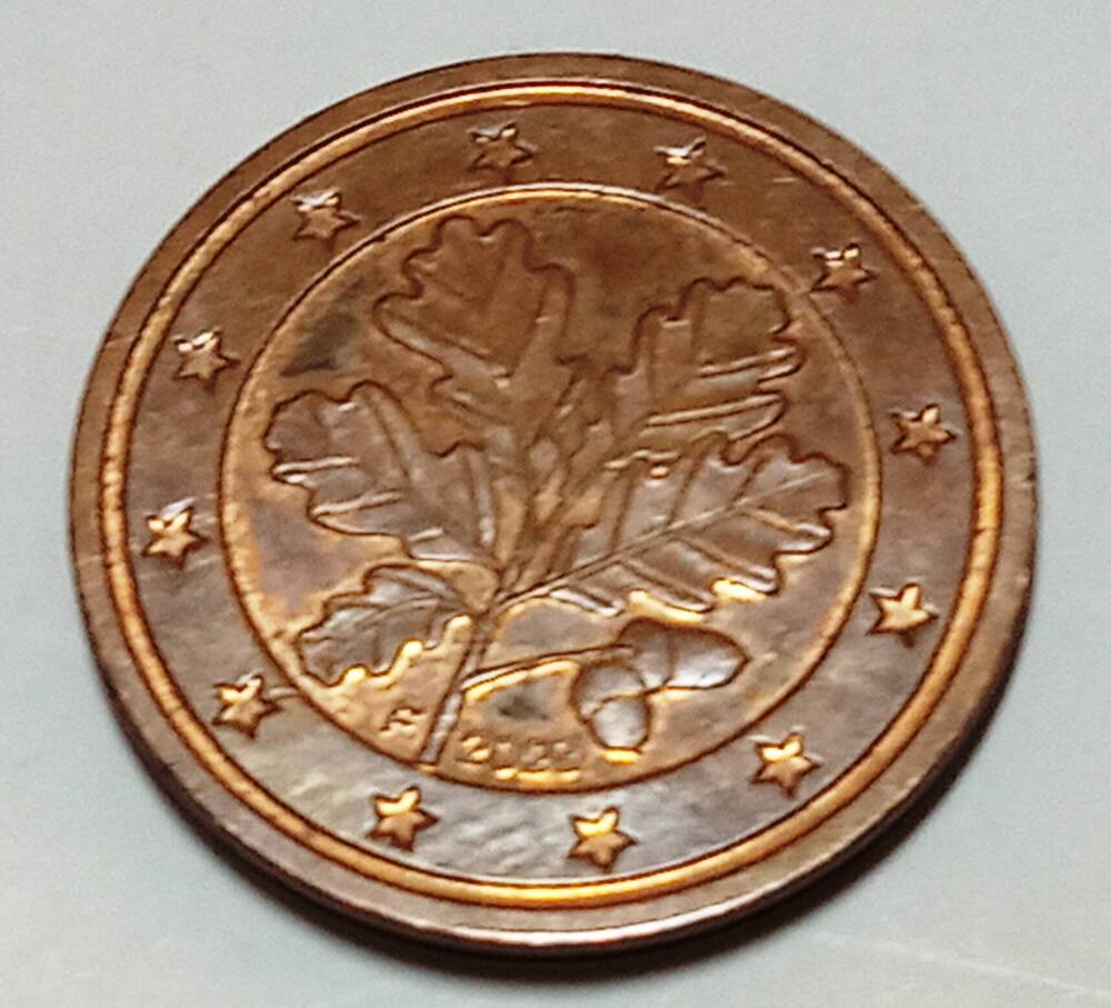 Монета номиналом 2 евроцента