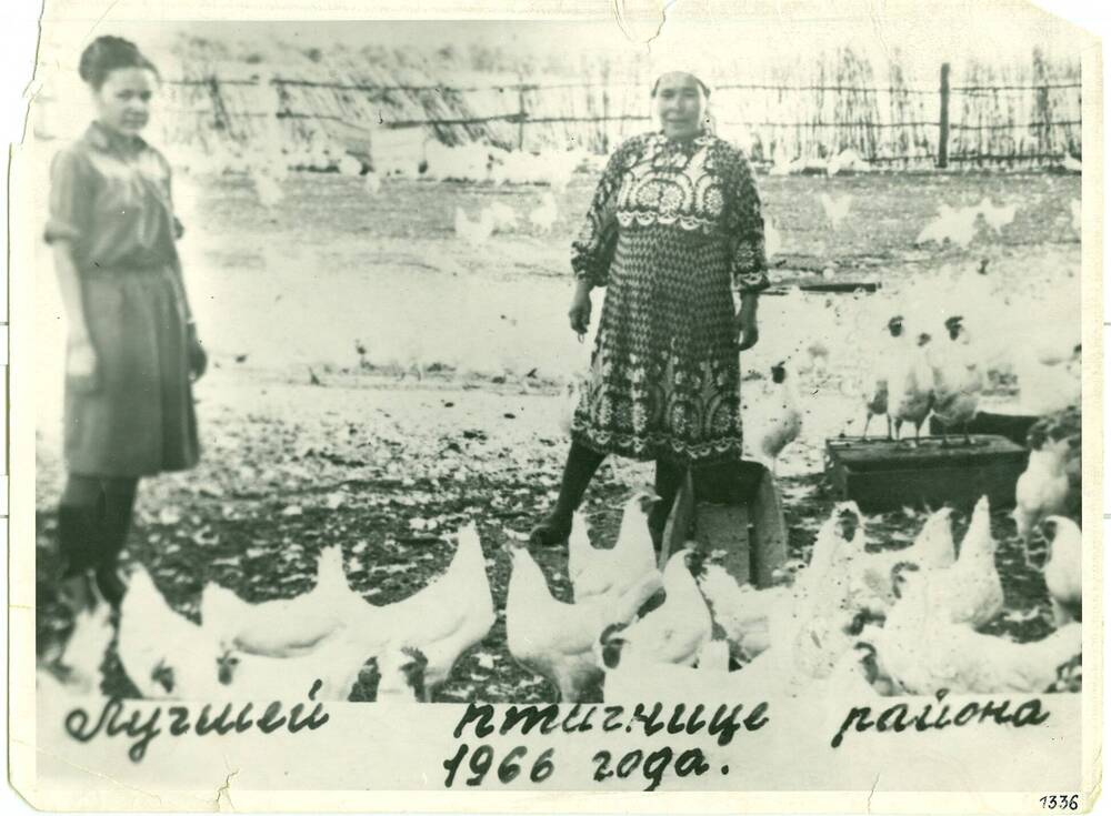 Фото «Лучшей птичнице района» 1966 года.