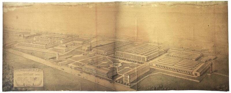 Эскиз плакат панорама КМЗ. Выполнен «Гипромашприбор».