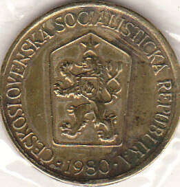 Монета  1 крона 1980 г. Чехословакия.