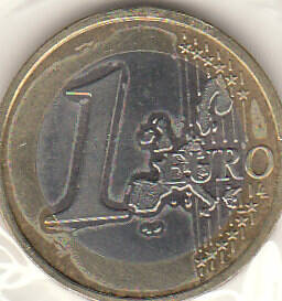 Монета  1 ЕВРО 2002 г.