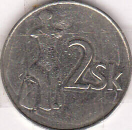 Монета  2 sk  1994 г. Словения.