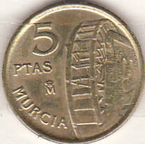 Монета  Испания 5 PTAS 1999 г.