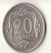 Монета Польша наминал 20 граней 1991 г.