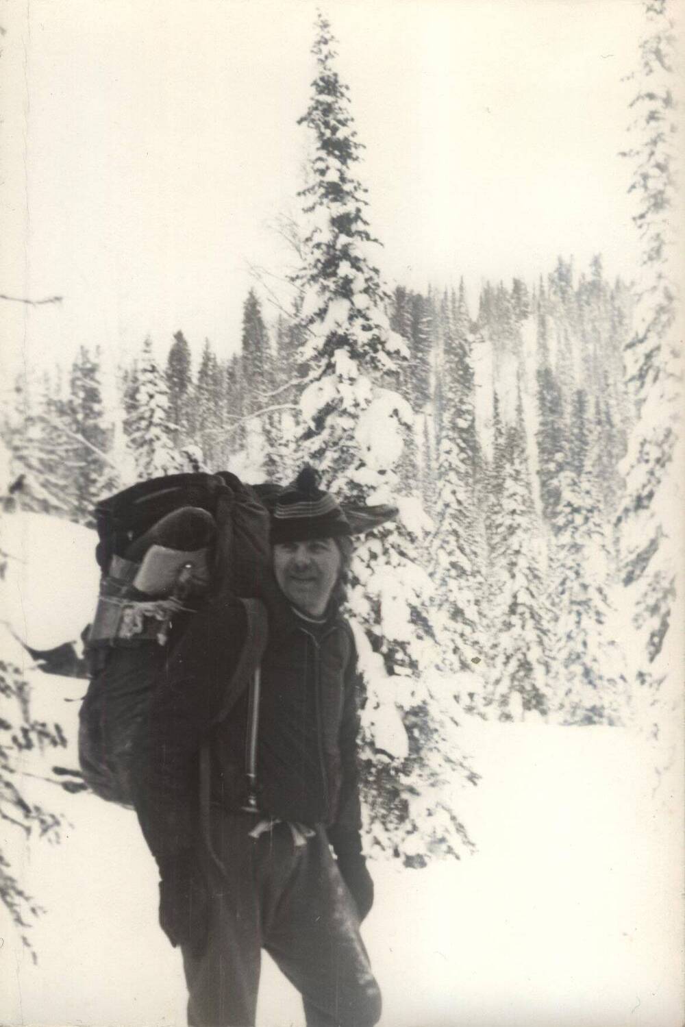 Фотография ч/б Кулагина Александра. 
Горная Шория. 1978г.