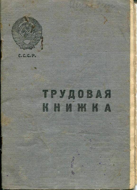 Трудовая книжка Шубарина Н.А.