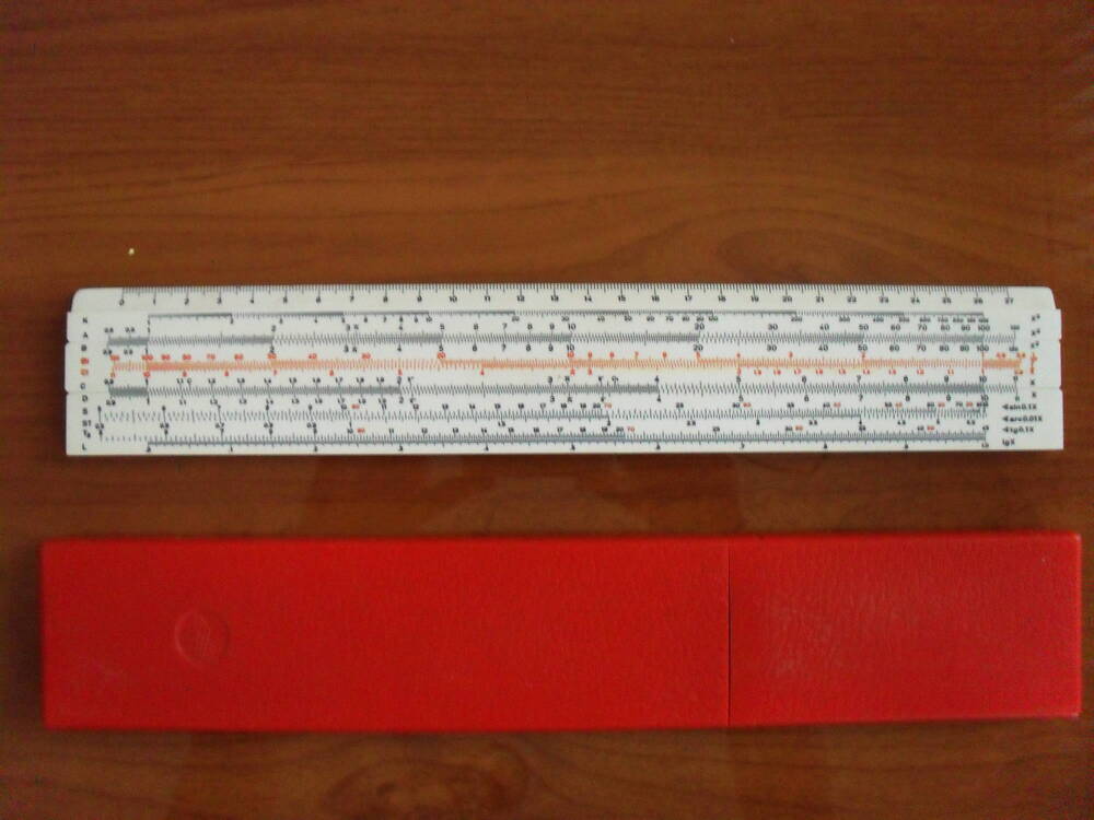 Линейка счетная логарифмическая, односторонняя, ГОСТ 5161-72, 1983 г.