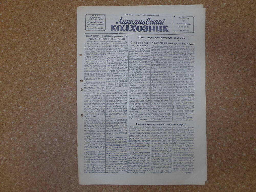 Газета Лукояновский колхозник№86(4145)