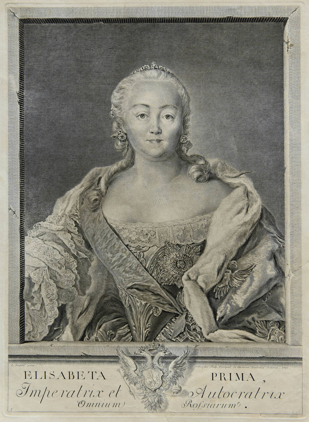 Портрет Елизаветы Петровны (с портрета Луи Токе)