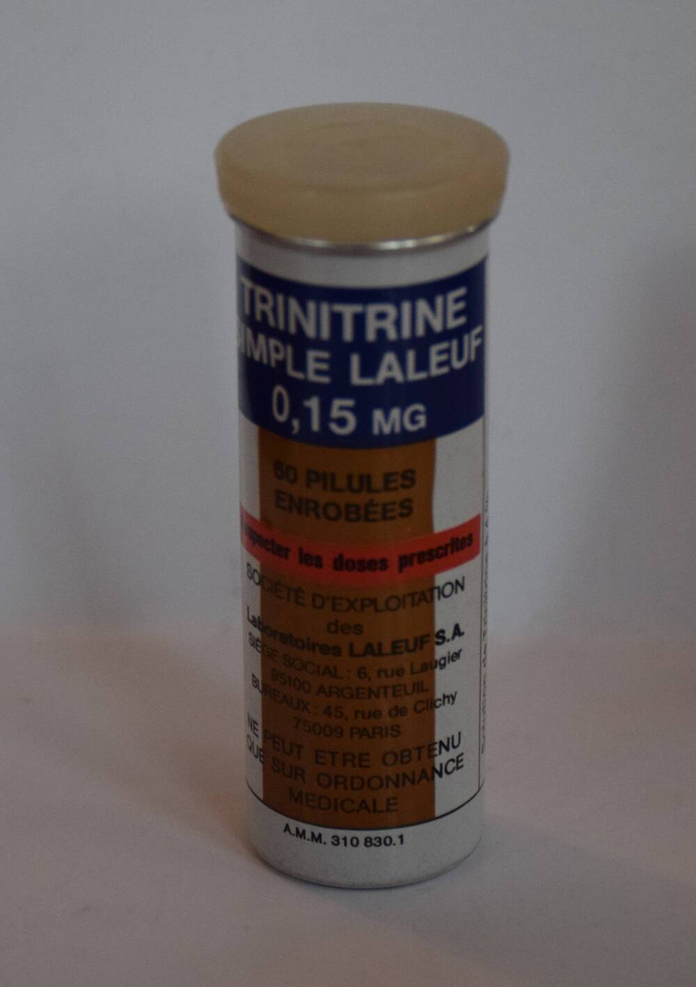 Упаковка от таблеток Trinitrine simple laleuf 0,15 mg