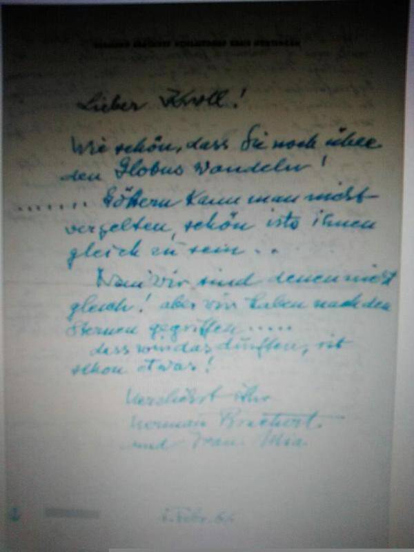 Документ. Письмо Германа Брахерта к композитору Кроллю.