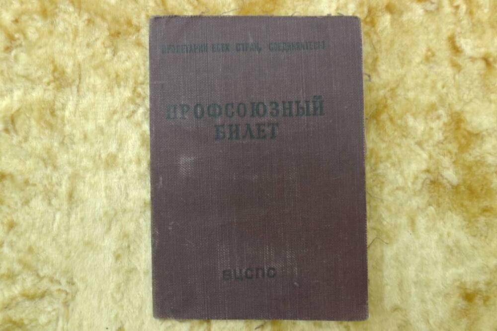 Билет профсоюзный  № 879235 Хамидуллина Сагдулла.