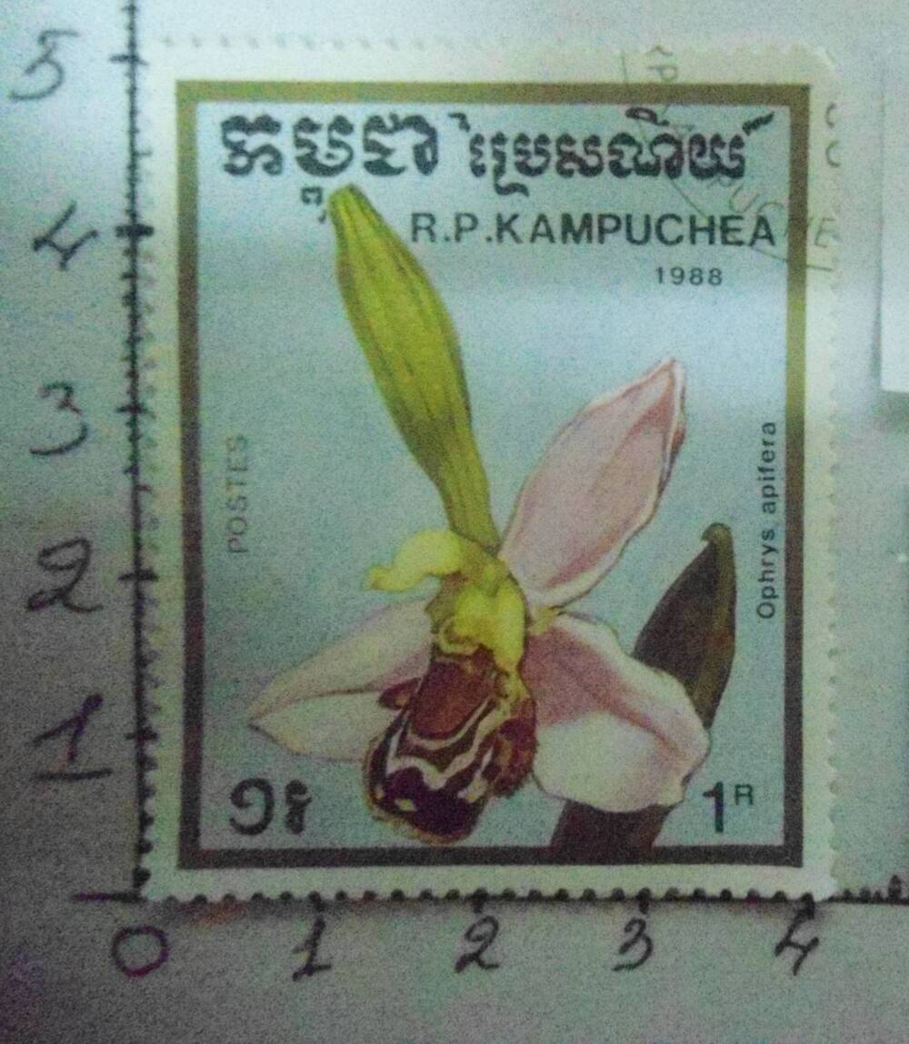 Почтовая марка  R.P. KAMPUCHEA 1.