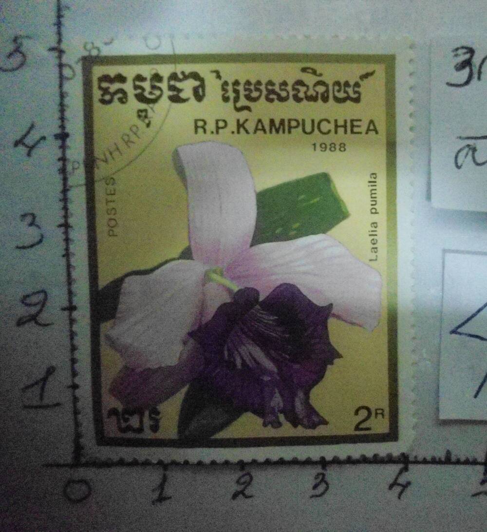 Почтовая марка  R.P. KAMPUCHEA 2.