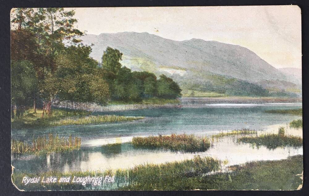 Открытка художественная. Rydal Lake and Loughrigg Fell.