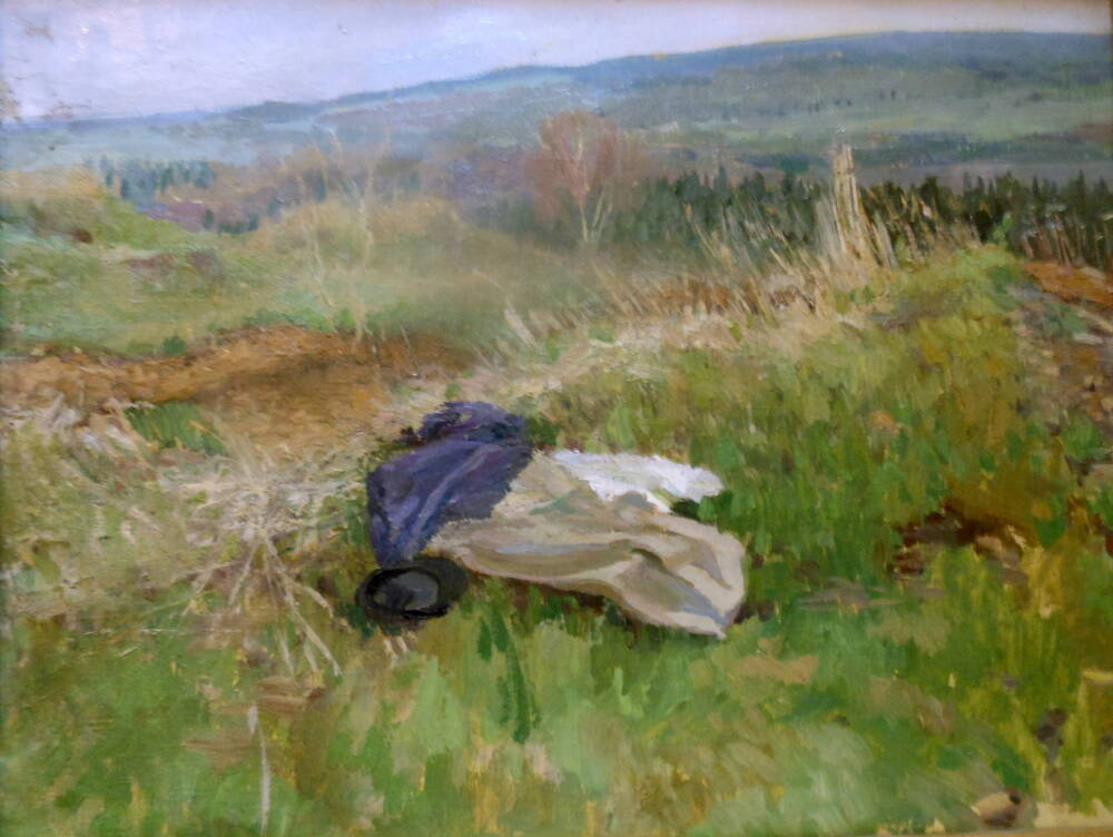 картина Пейзаж с брошенной одеждой