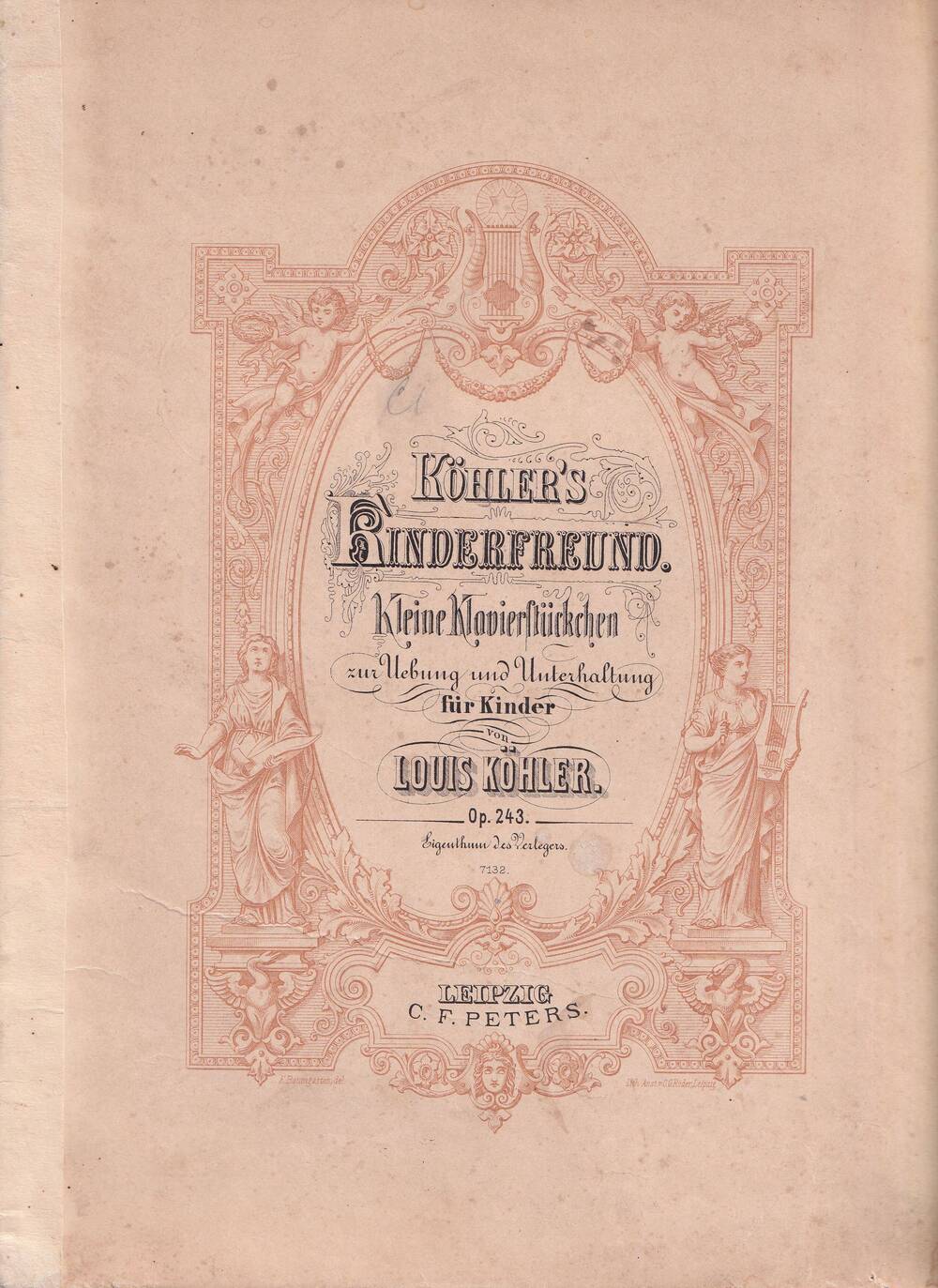 Нотный альбом. Луи Келер. Louis Kohler.