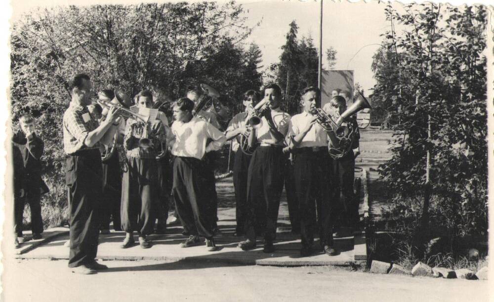 Фотография. Духовой детский оркестр. 1962 г.